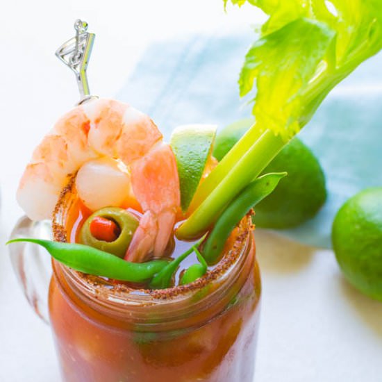V8 Bloody Mary - Recipe photo by garlic and zest