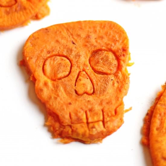 Halloween sweet potato "cookies" - Recipe photo by Rhubarbarians