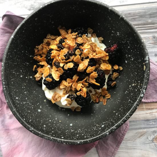 Homemade granola - Recipe photo by Pot of Gold Blog