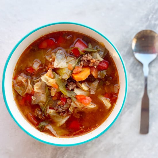 Unstuffed Cabbage Soup - Recipe photo by Fat Girl Happy