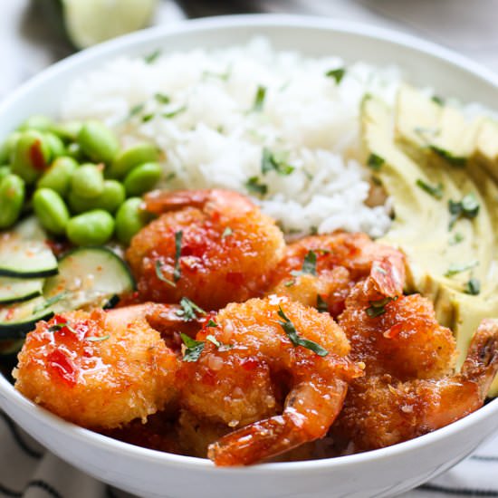 Crispy Shrimp Bowl - Recipe photo by Joyous Apron