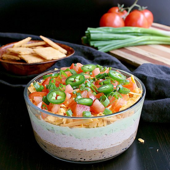 Mexican Low Carb 7 Layer Dip - Recipe photo by mamabearscookbook