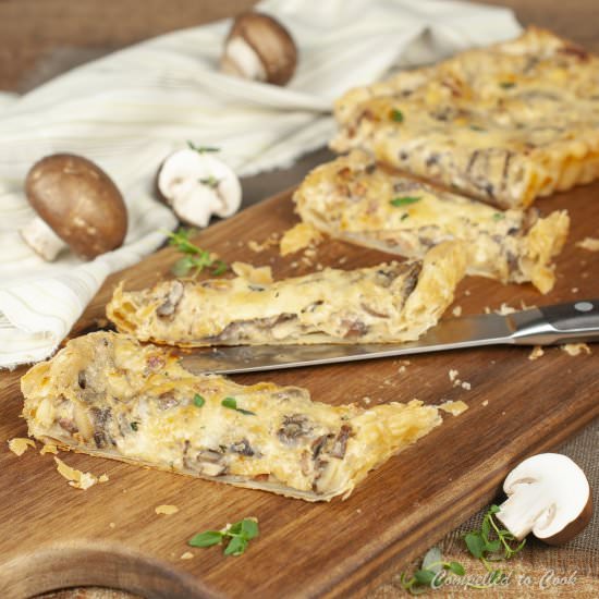 Mushroom Gruyere Tart - Recipe photo by Compelled To Cook