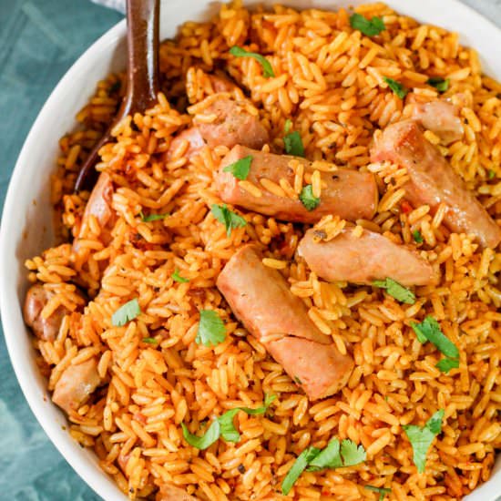 Coconut Spanish Rice - Recipe photo by Latina Mom Meals