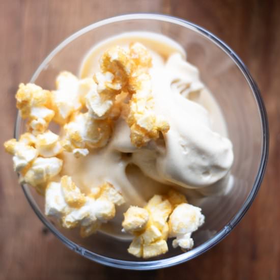 Buttered Popcorn Gelato - Recipe photo by servingtonight