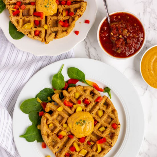 South-of-the-Border Savory Waffles - Recipe photo by wholly-plants