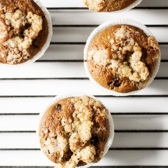 Vegan Sour Cream & Cherry Muffins - Recipe photo by thefullhelping
