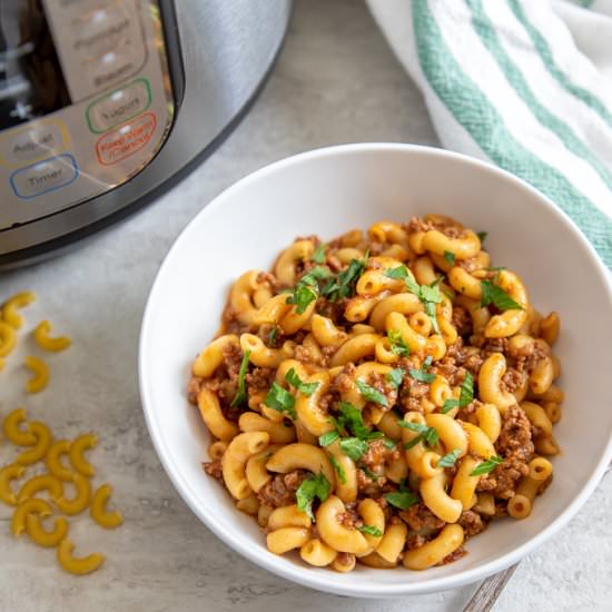 Instant Pot Hamburger Helper - Recipe photo by amindfullmom