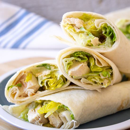 Chicken Caesar Wraps - Recipe photo by BeyondtheCoop