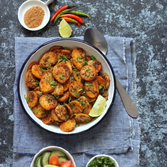 sookhi arbi - Recipe photo by easyfoodsmith