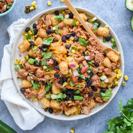 Vegan Tex-Mex Jackfruit Totchos - Recipe photo by mymoderncookery