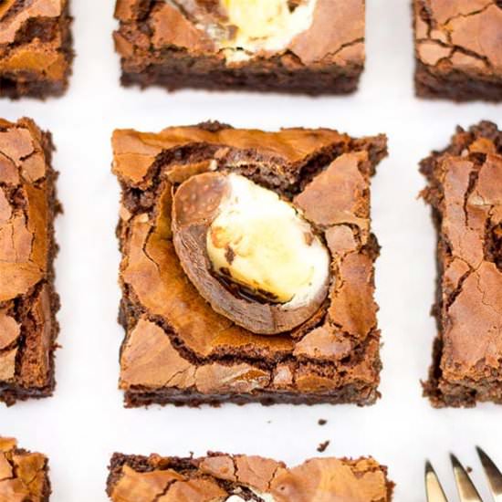 CRAZY Tasty Creme Egg Brownies - Recipe photo by KitchenMason