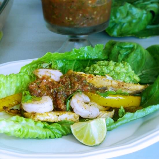 One Pan Chicken and Shrimp Fajitas - Recipe photo by APinchofCrazy