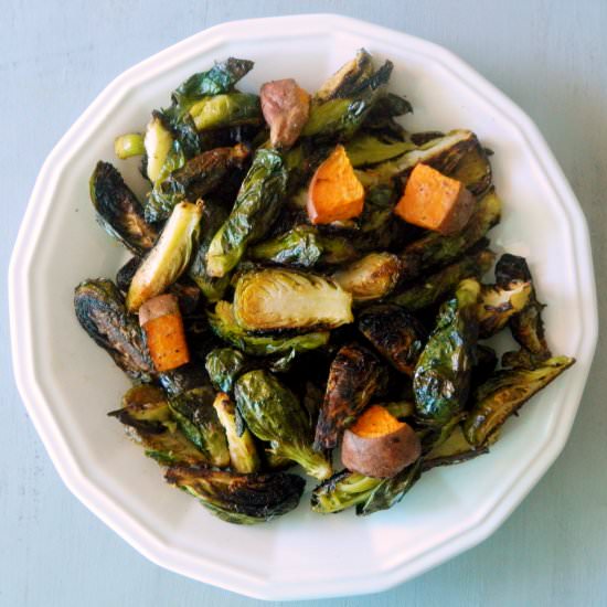 Crispy Brussels Sprouts - Recipe photo by APinchofCrazy