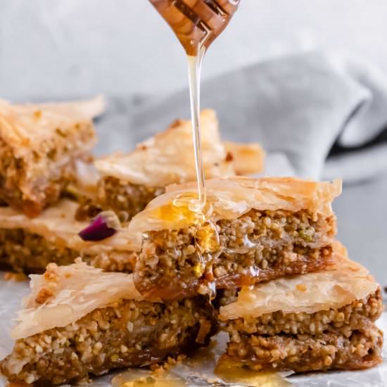 Honey Orage Blossom Baklava - Recipe photo by OneSarcasticBaker