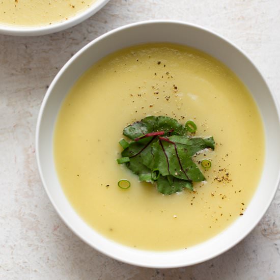 Instant Pot Potato Leek Soup - Recipe photo by saltandlavender