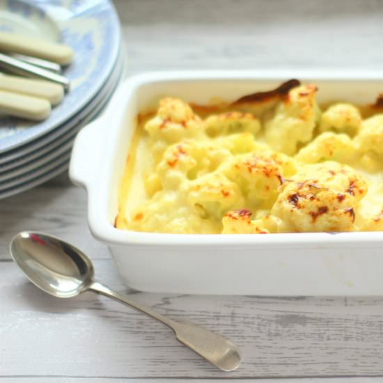 Cauliflower Cheese - Recipe photo by Apply to Face Blog