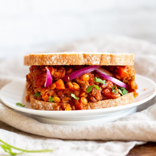 Vegan Lentil Sloppy Joes - Recipe photo by richa