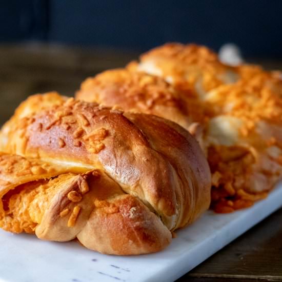 Buffalo "Chicken" Stuffed Challah - Recipe photo by 86Eats