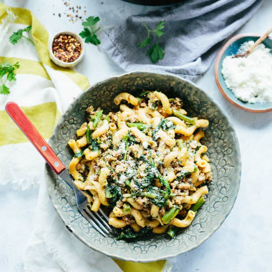Pasta with Sausage + Broccoli Rabe - Recipe photo by ColeyCooks