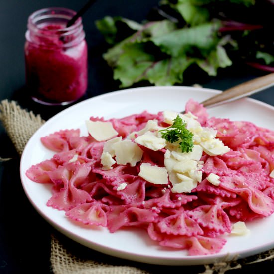 Beet Pesto - Recipe photo by Sneaky Mommies