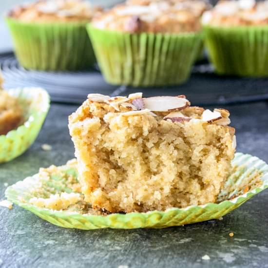 Healthy Orange Almond Muffins - Recipe photo by The Desserted Girl