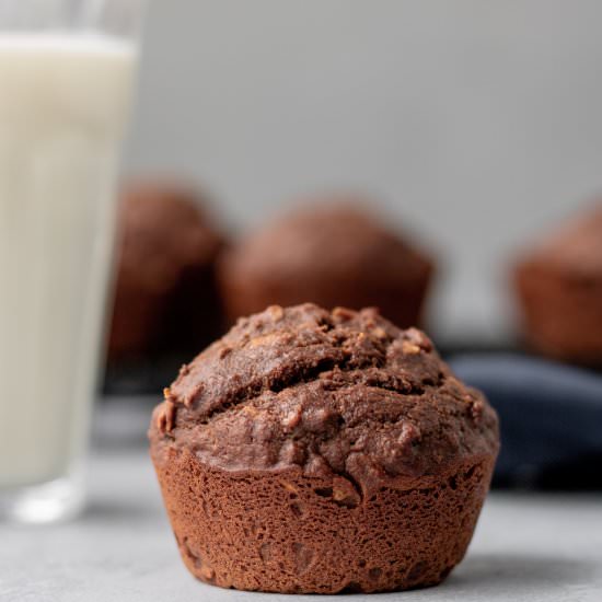 Chocolate Banana Muffins - Recipe photo by thepracticalrd