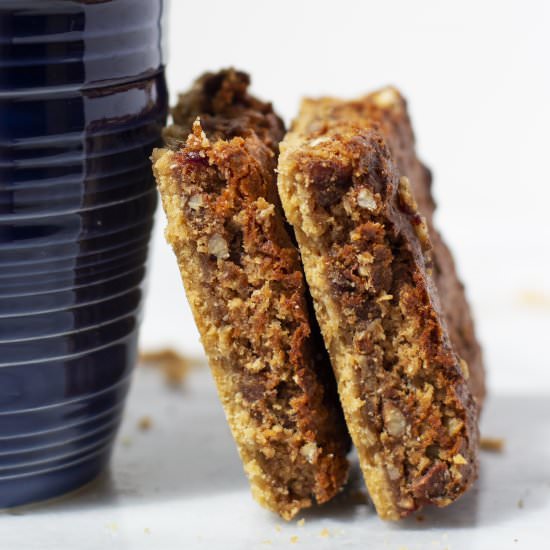Chewy Pecan Date Bars - Recipe photo by The Sugar Hub