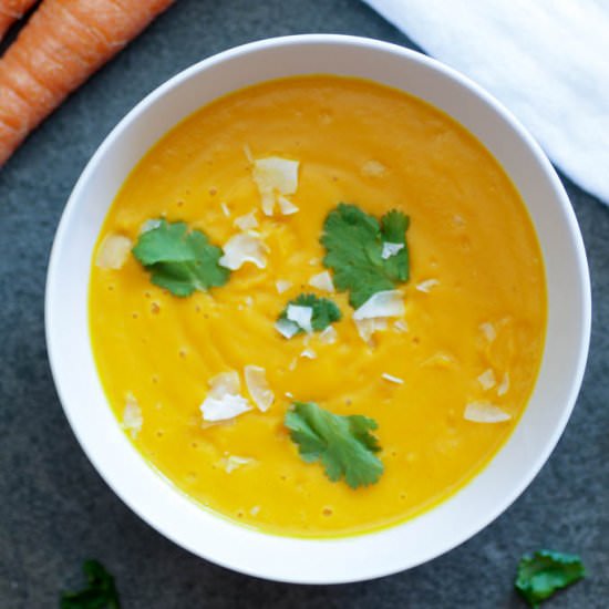 Instant Pot Squash and Carrot Soup - Recipe photo by WhiteCoatPinkApron