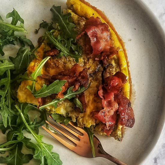 Mushroom Frittata and Arugula Salad - Recipe photo by mandyoliveco