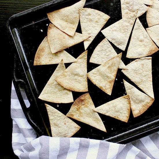 Low Carb Baked Tortilla Chips - Recipe photo by mamabearscookbook