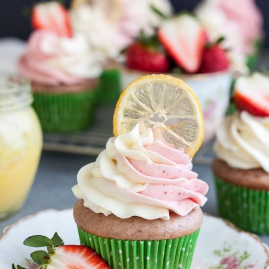 Strawberry Lemonade Cupcakes - Recipe photo by Wild wild whisk
