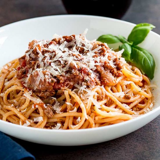 Authentic Spaghetti Bolognese - Recipe photo by sprinkles and sprouts