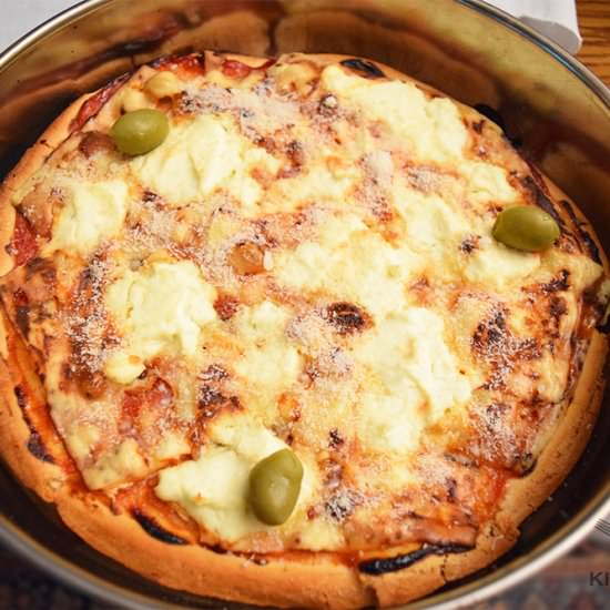 Homemade Tre Formaggi Pizza - Recipe photo by ADkitchen