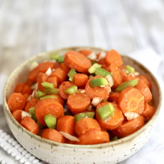 Copper Pennies (Marinated Carrots) - Recipe photo by Grits and Pinecones