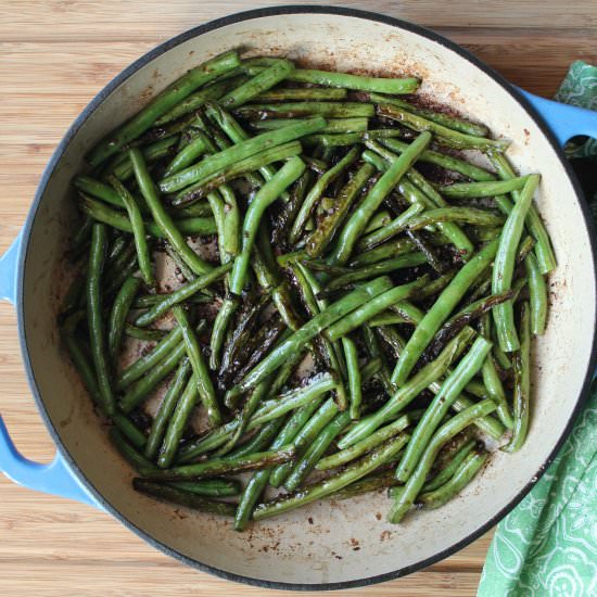 Blistered Green Beans - Recipe photo by JensJourney