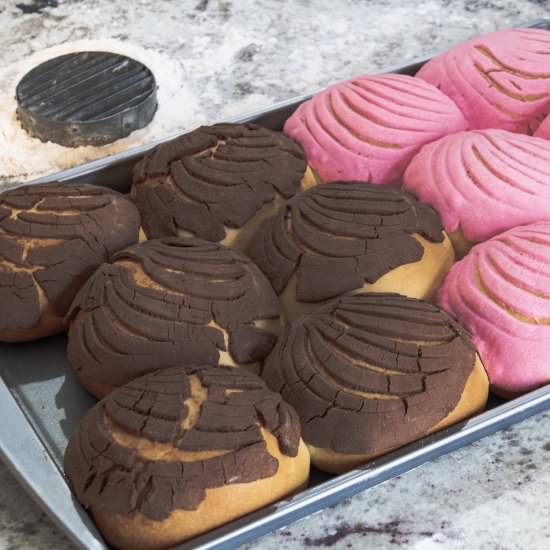 Conchas - Recipe photo by The Royally Baked