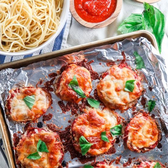 Sheetpan Eggplant Parmesan - Recipe photo by tippsinthekitch