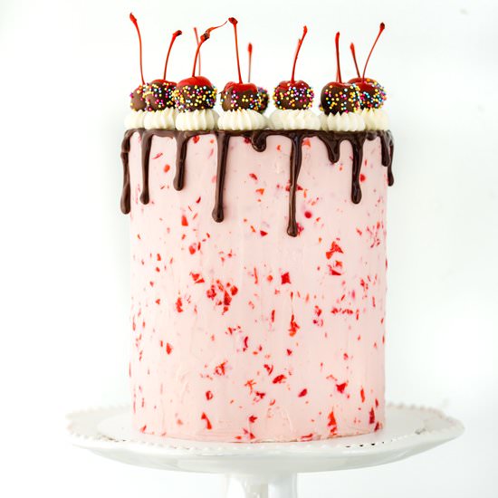 Maraschino Cherry Buttercream - Recipe photo by The Sugar Coated Cottage