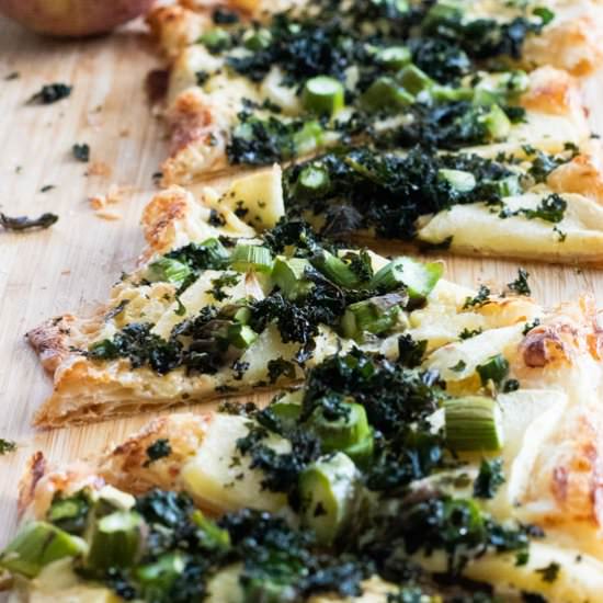 Puff Pastry Pizza with Blue Cheese - Recipe photo by alwaysusebutter