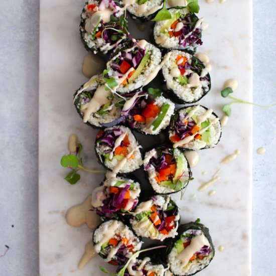 Homemade Veggie Glow Sushi - Recipe photo by FitLiving Eats