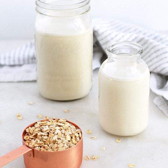 Homemade Oat Milk - Recipe photo by FitLiving Eats