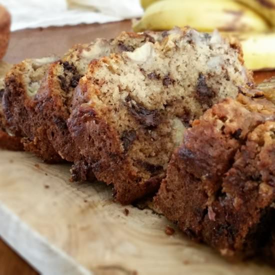 Chocolate Chunk Banana Bread - Recipe photo by The Cosmic Cookie Jar