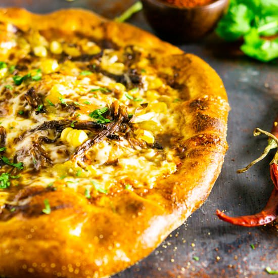 Mexican Beef Pizza - Recipe photo by Burrata and Bubbles