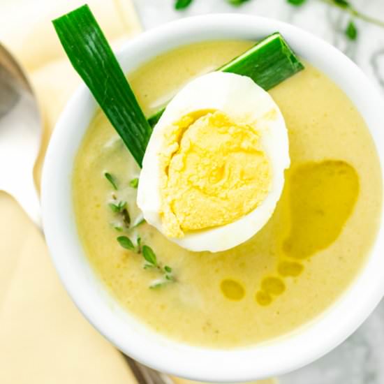 Easy Leek Soup with Garlic & Thyme - Recipe photo by EatLiftBe