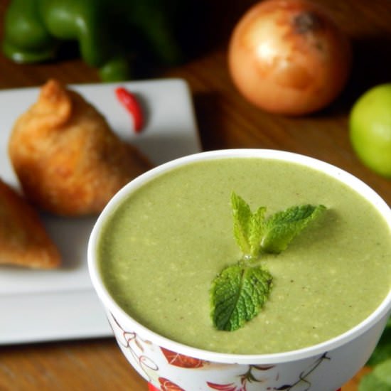 mint and yogurt chutney - Recipe photo by therecipebucket