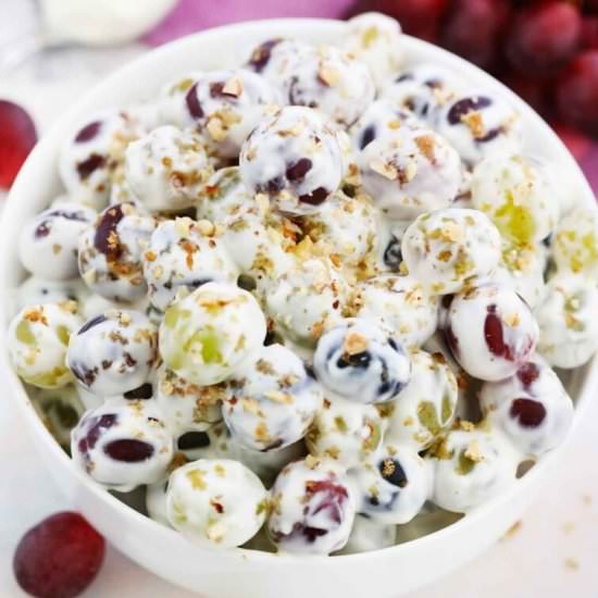 Creamy Grape Salad - Recipe photo by peasandpeonies