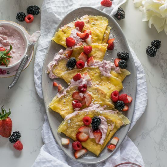 Grain-Free Crepes with Strawberry - Recipe photo by loveinmyoven