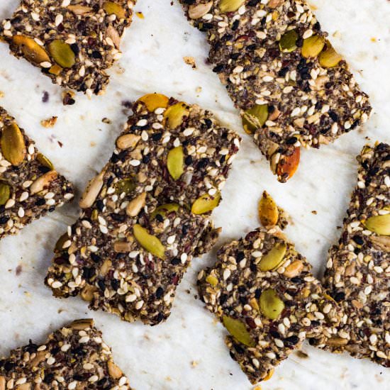 Super Healthy Multi-Seed Crackers - Recipe photo by cinnamonandtoast