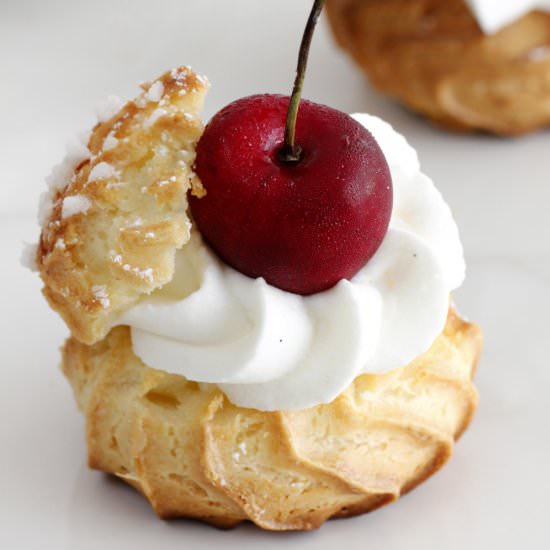 Cherry Cream Puffs - Recipe photo by lilcookieblog